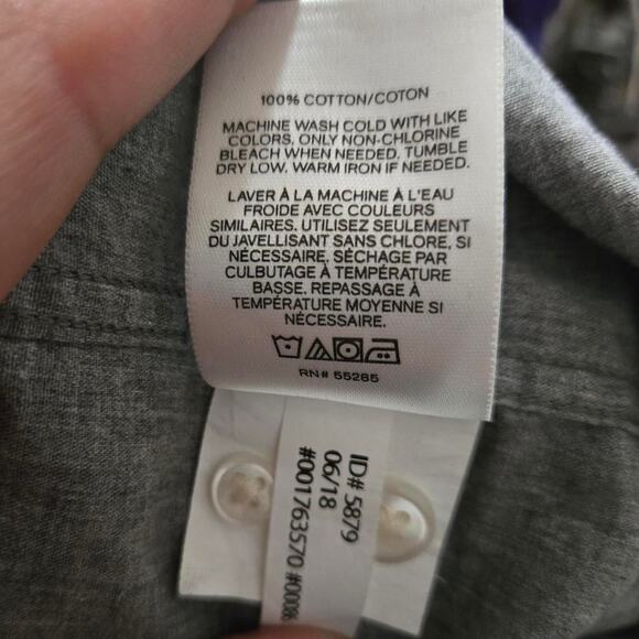 Grey Express slim fit button down shirt size small - Picture 6 of 6